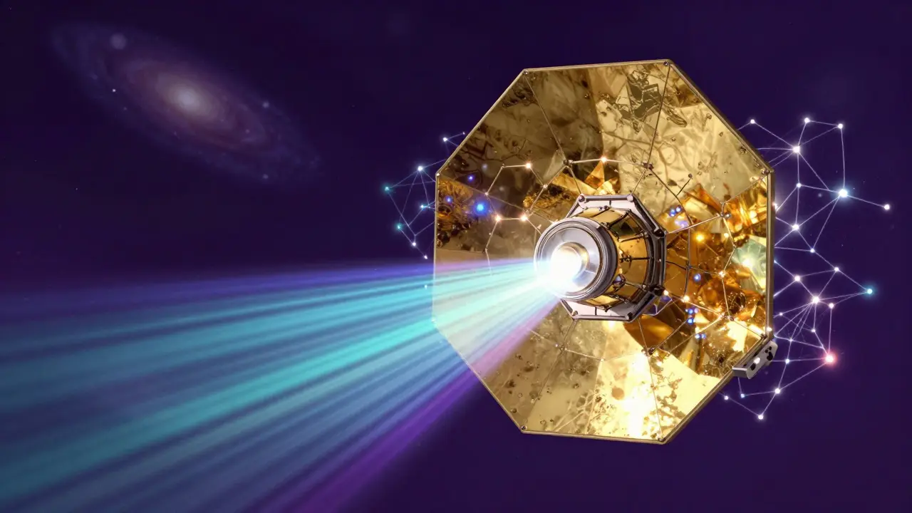 Neural network visualizing cosmic data from distant nebulae