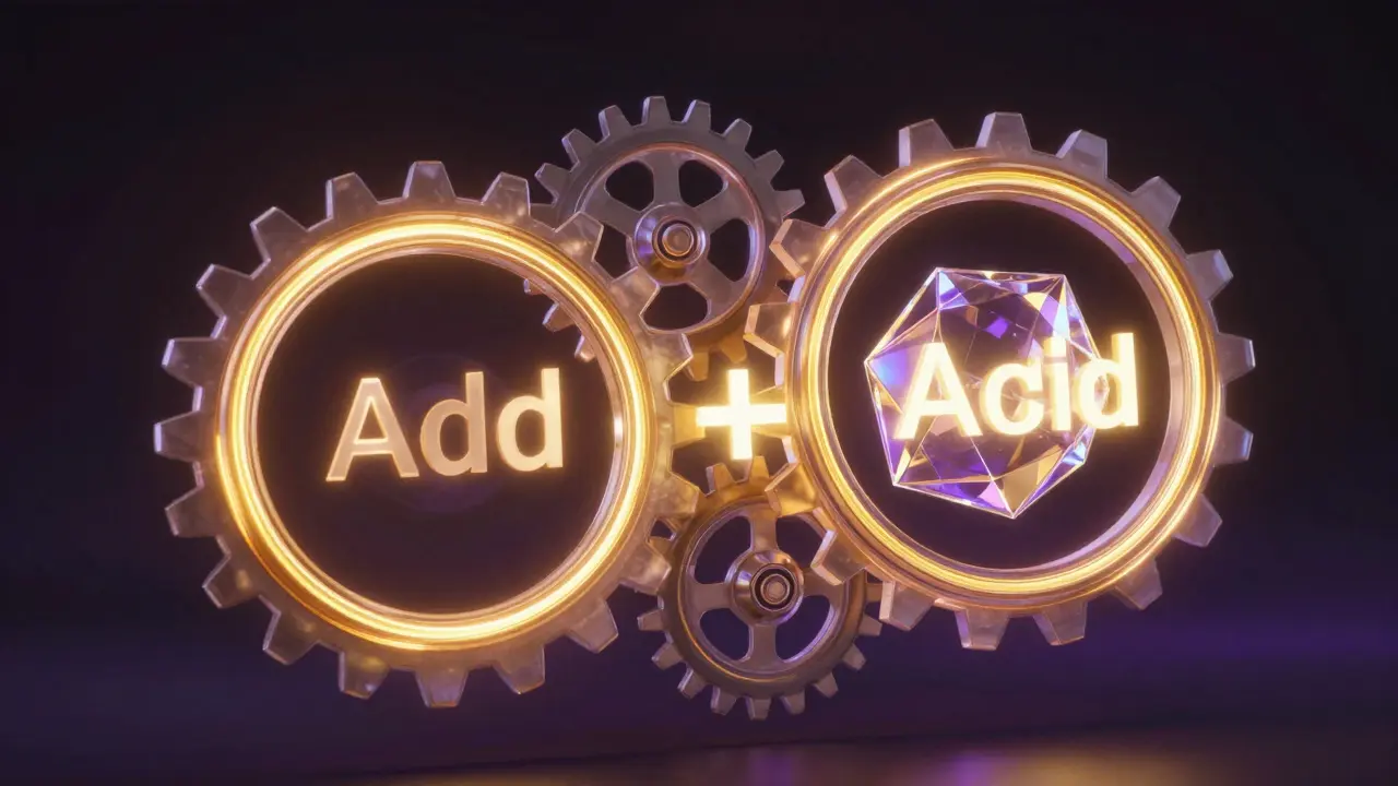 Stylized 3D gears and crystals representing Python decorators and dunder methods.