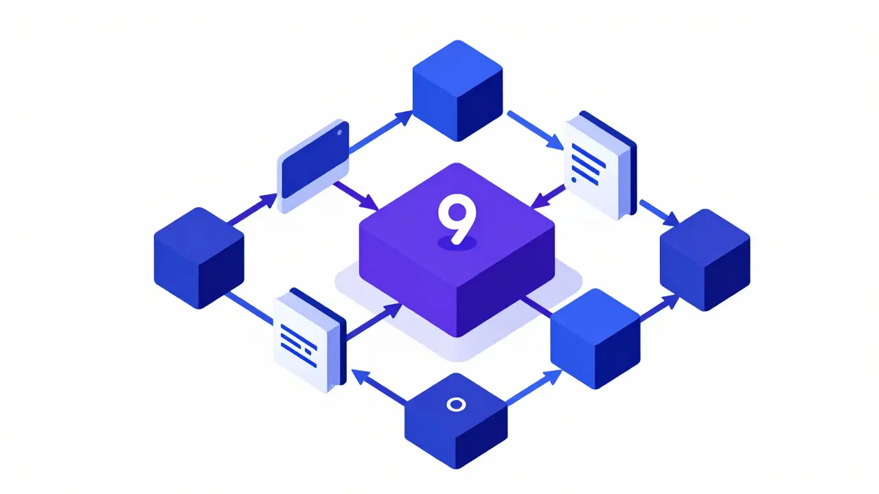 Isometric diagram of modular Python software architecture