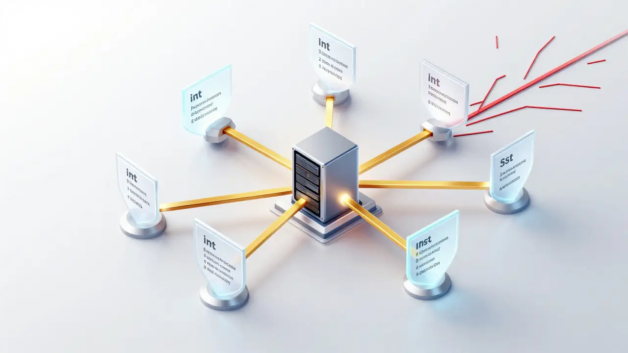Isometric illustration of optimized database connections and type safety