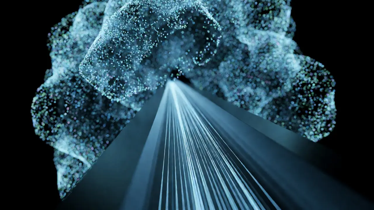 Abstract visualization of PHP generators streaming data efficiently versus large memory loads